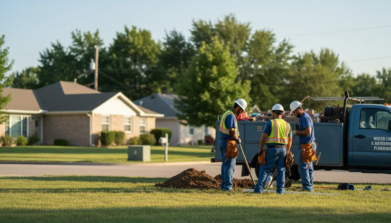 Residential water line and bathroom plumbing service in Hay, WA